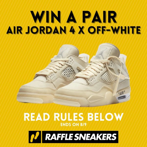 jordan 4 off white raffle