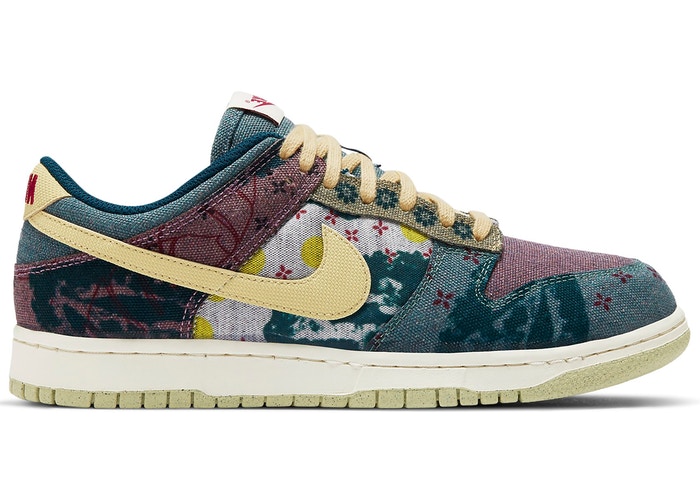 nike dunk low sp pl multicolor & lemon wash