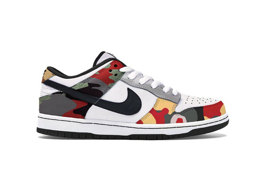 dunk low multi camo shirt